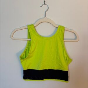 Neon Yellow and Black Lululemon Crop Top